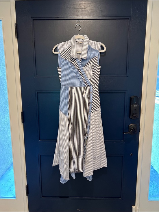 Pilcro Dresses & Skirts - Anthropologie Pilcro Asymmetrical Button-Front Wrap Dress - size XS
